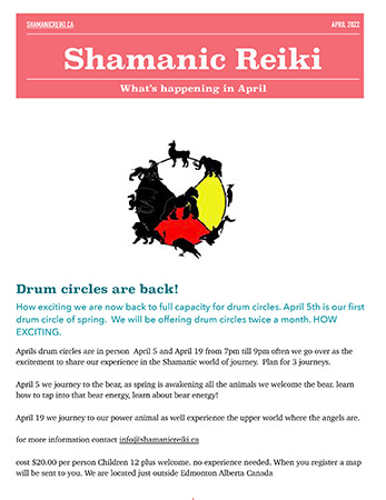 shamanic reiki Newsletter